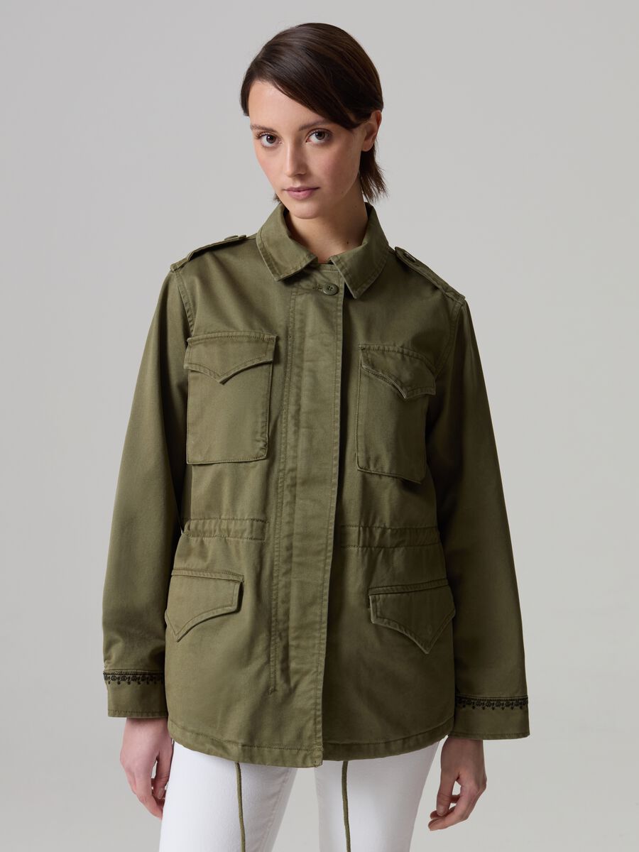 Safari jacket with embroidered details_1