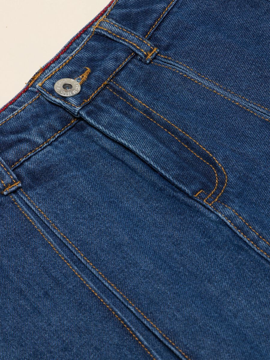Skirt in cotton blend denim_1