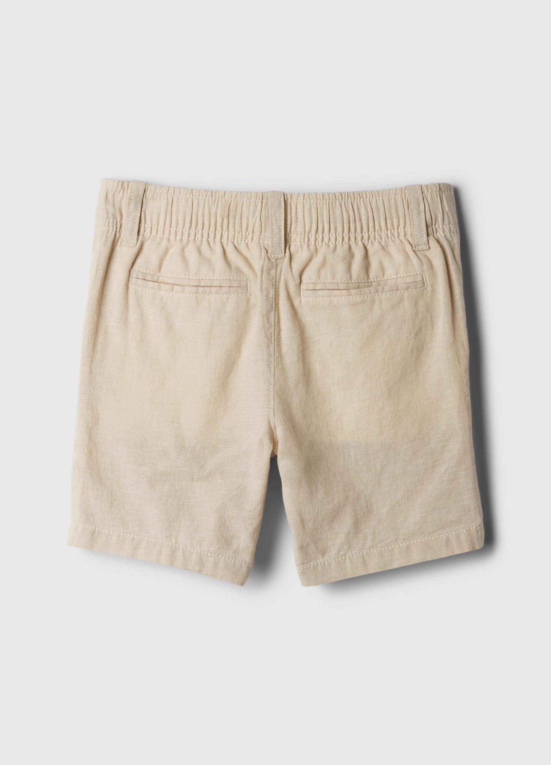 Linen and viscose shorts