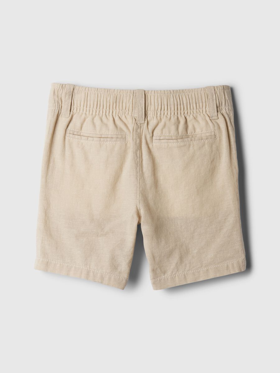 Shorts in lino e viscosa_1