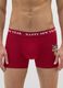 Regular fit red stretch cotton boxer with print_1