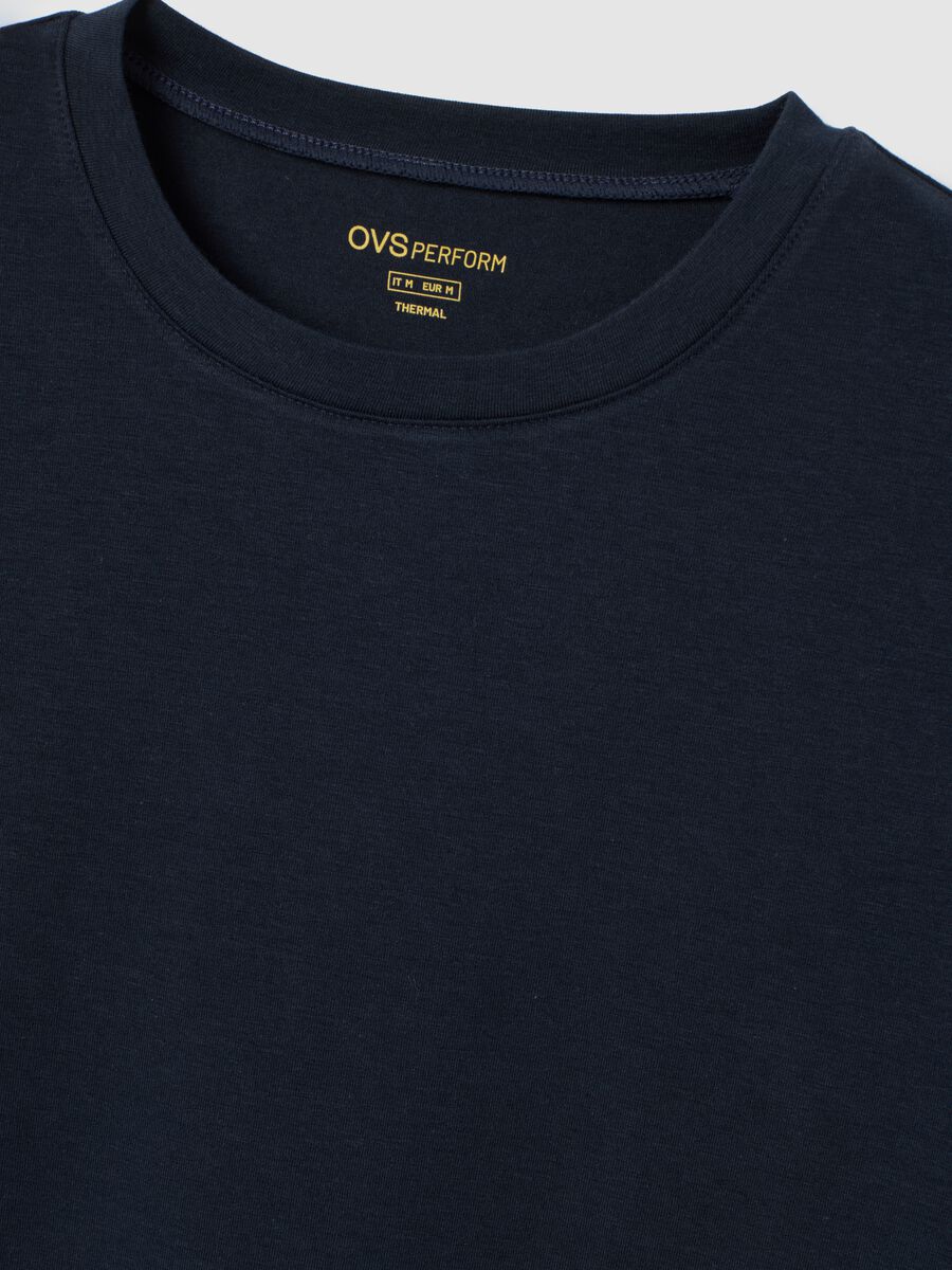 Blue Long-Sleeve Regular Fit T-Shirt_5