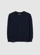Children's blue sweater in pure cotton oversized fit_0