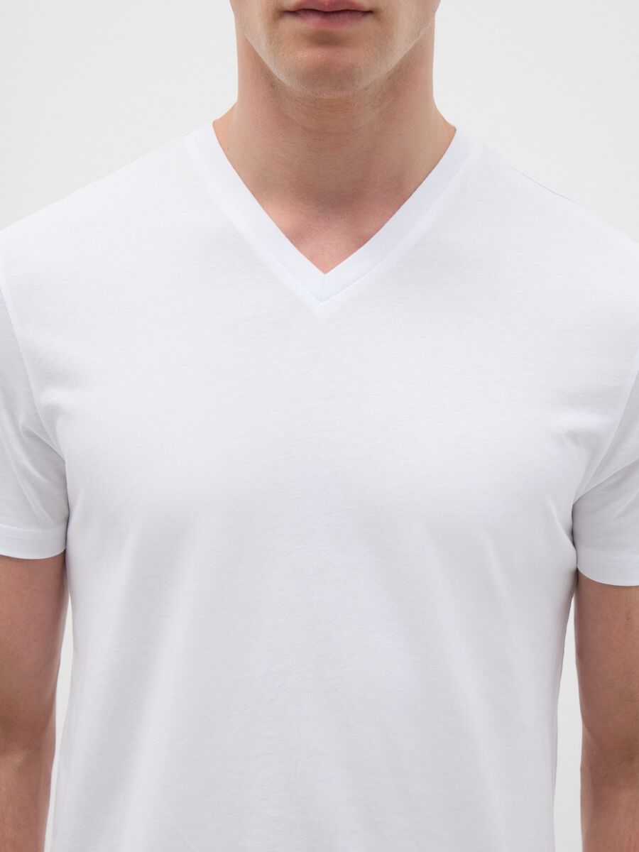 Men's pure cotton white T-shirt_0
