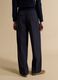 Navy stretch viscose formal trousers, regular fit_3