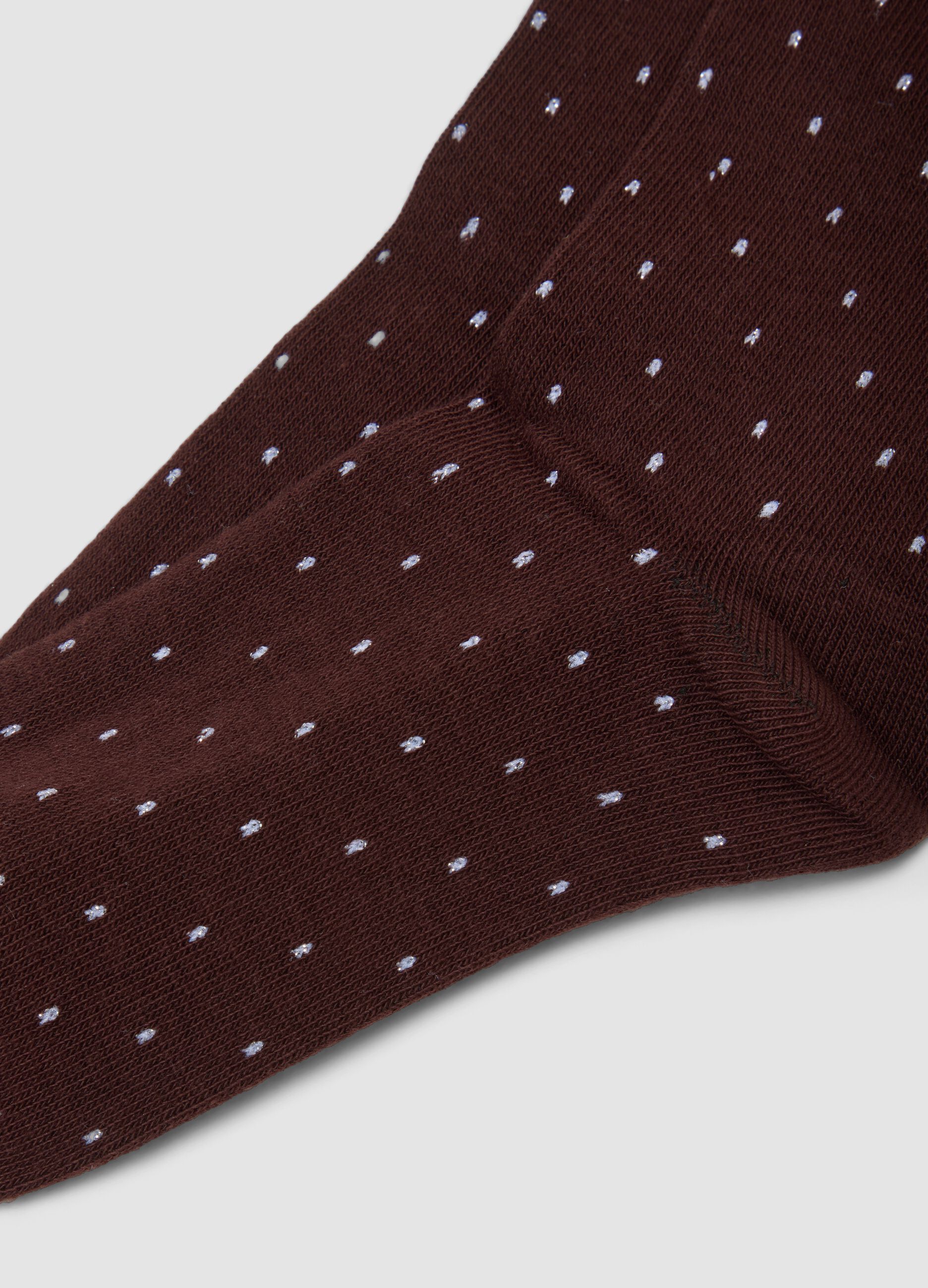 2-pack of brown organic cotton-blend socks with pattern