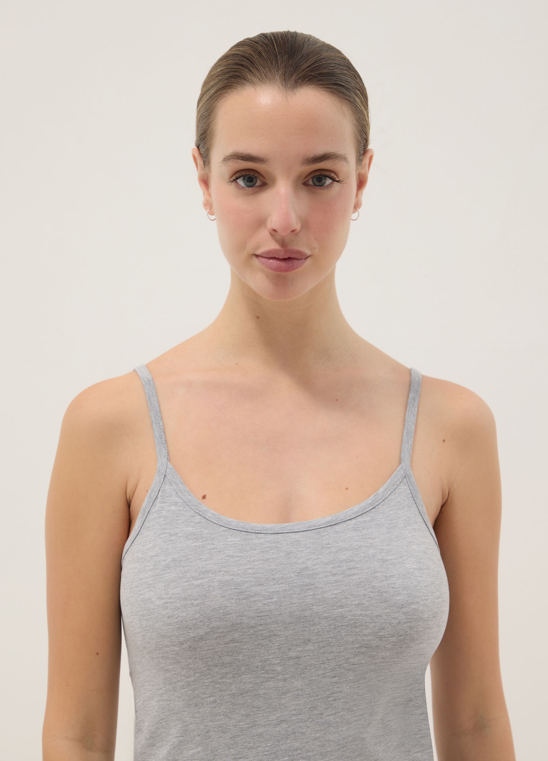 Twin Pack Multicolour Cotton Blend Vests Regular Fit