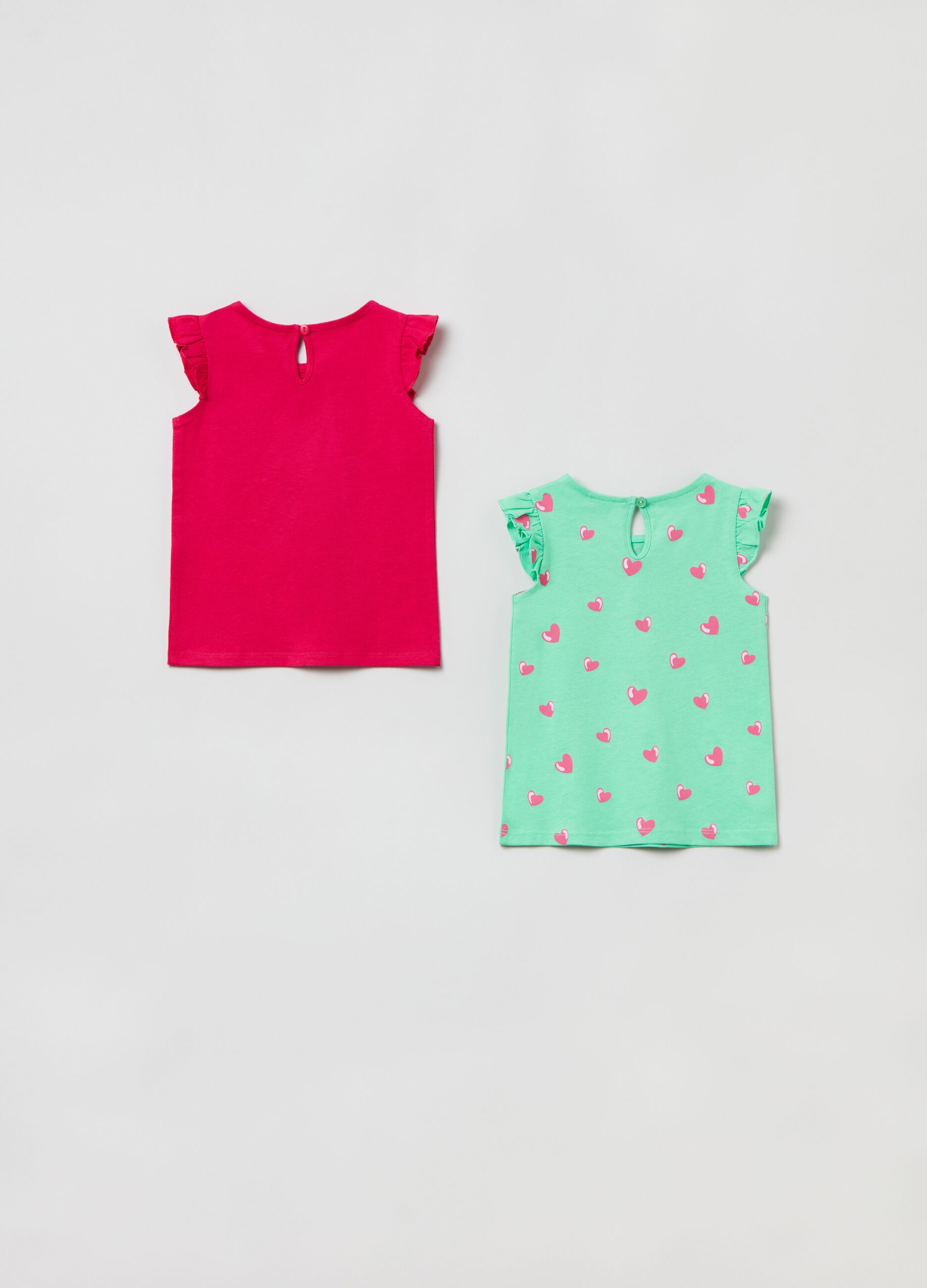Bipack tank top in cotone con stampa_1