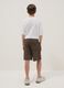 Brown pure cotton shorts with elasticated waistband_1