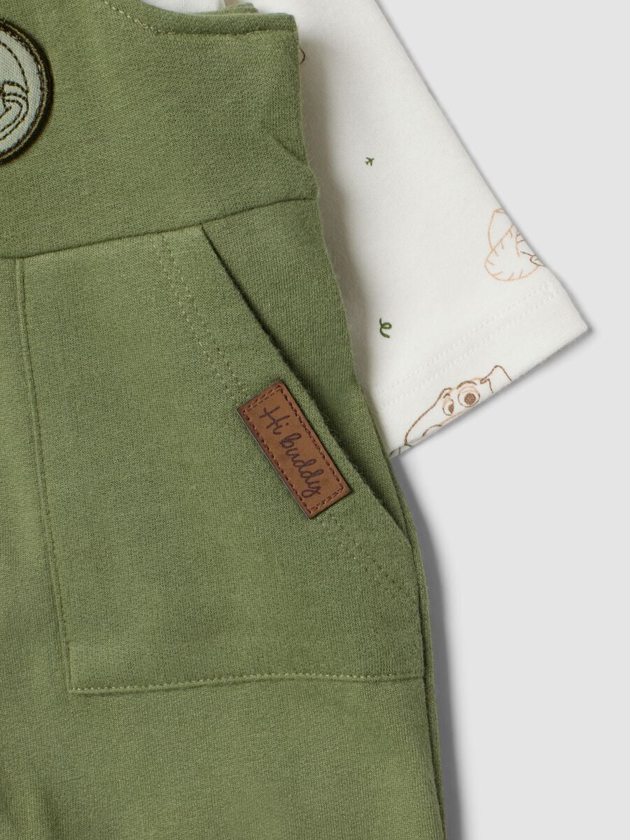 Completo verde in puro cotone organico con stampa Toy Story_2