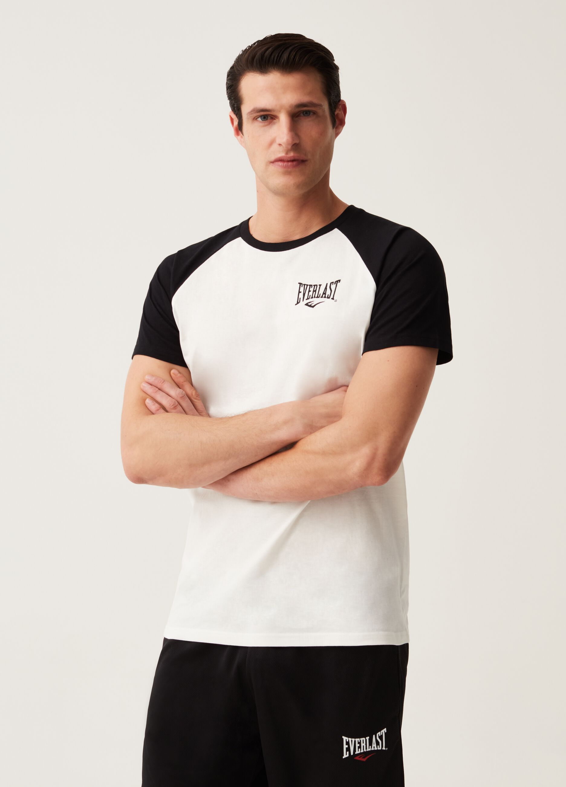 Everlast T-shirt with contrasting sleeves