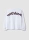 White relaxed-fit sweatshirt in pure organic cotton with ribbed collar_1