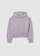 Girls' purple cotton hoodie with regular fit_3