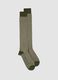 Men&rsquo;s Green Long Socks in Stretch Cotton_0
