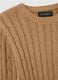 Beige pure cotton sweater, regular fit_5