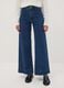 Blue wide-leg jeans in stretch cotton_1