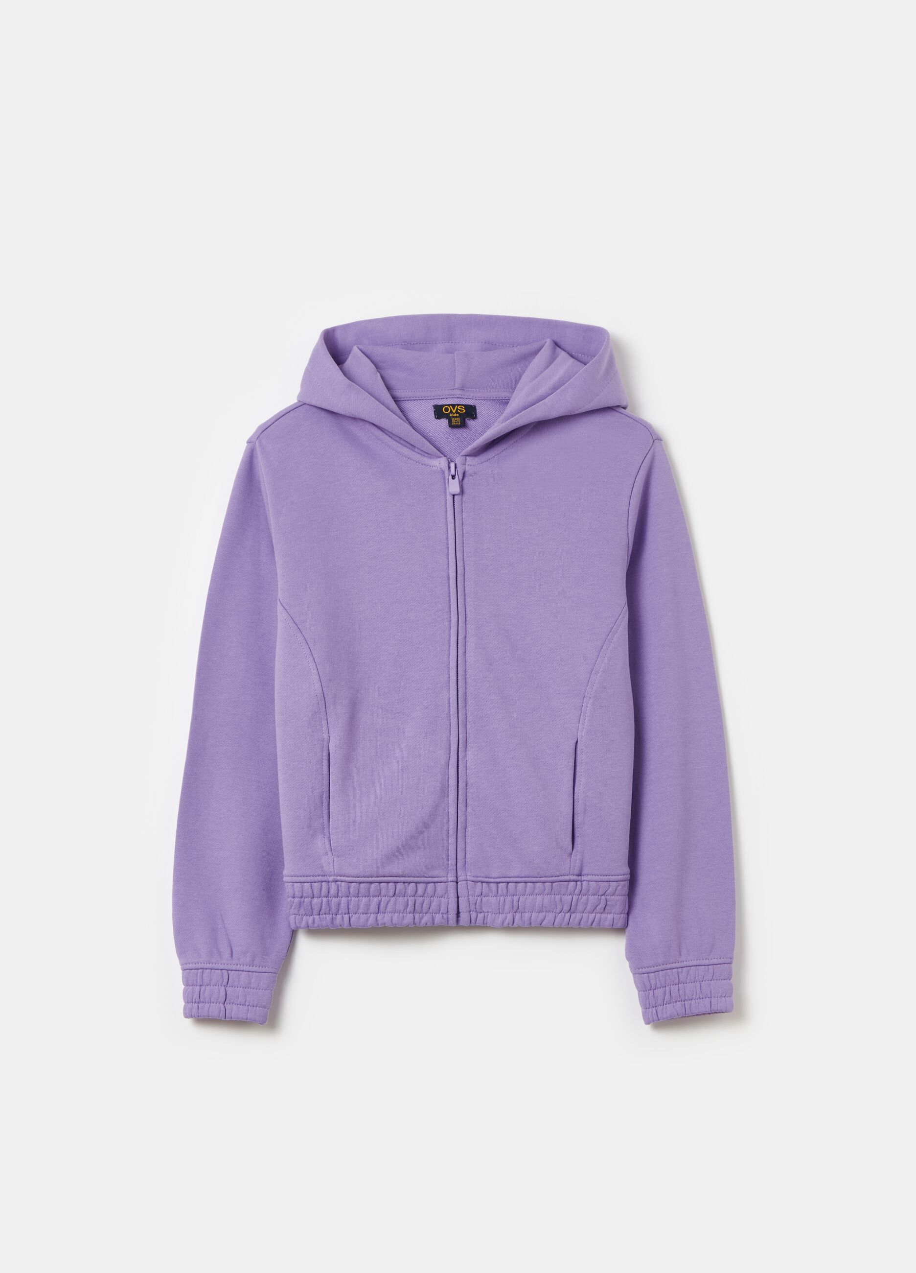 Essential organic cotton full-zip sweatshirt with hood