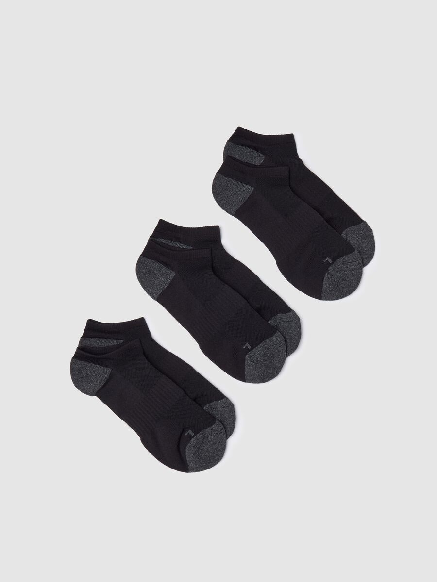 Three-pair pack sneaker liners with contrasting details_0