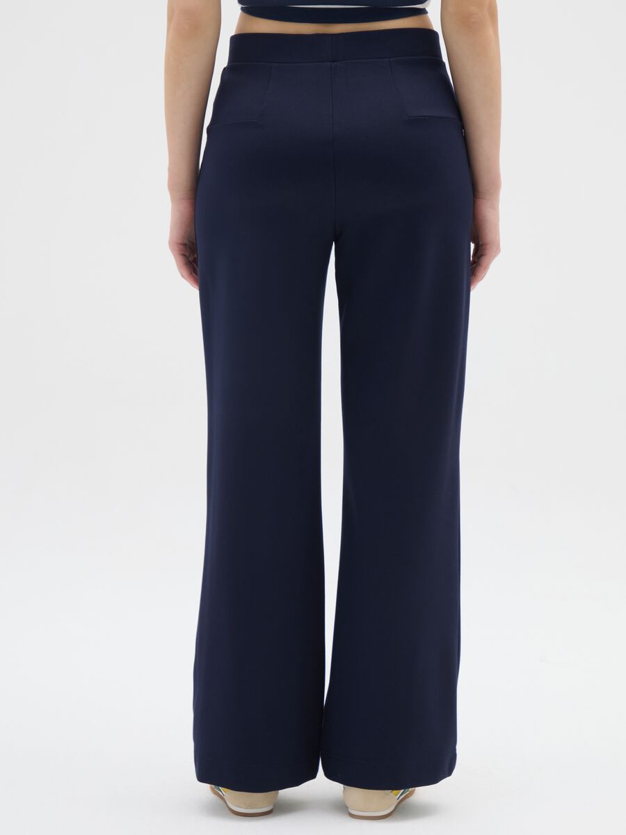 Wide blue stretch trousers_2