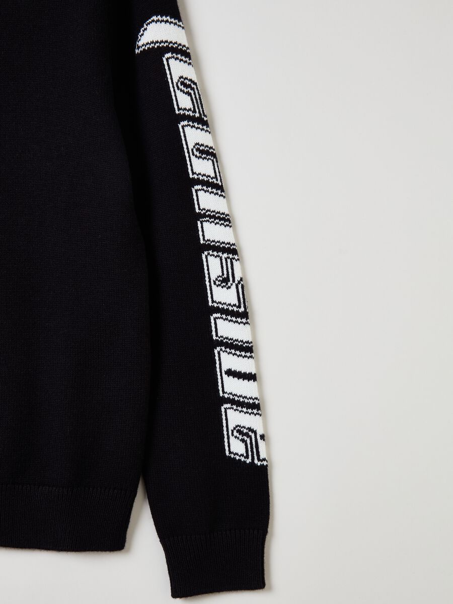 Pullover con scritte jacquard_2