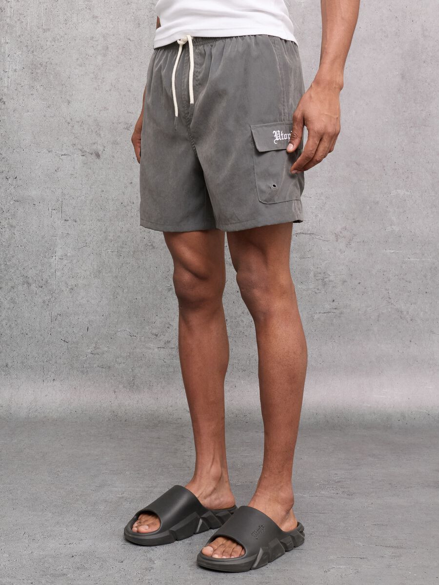 Cargo Swim Shorts Vintage Grey_1