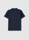 Regular fit blue striped pure cotton polo shirt for boys_1