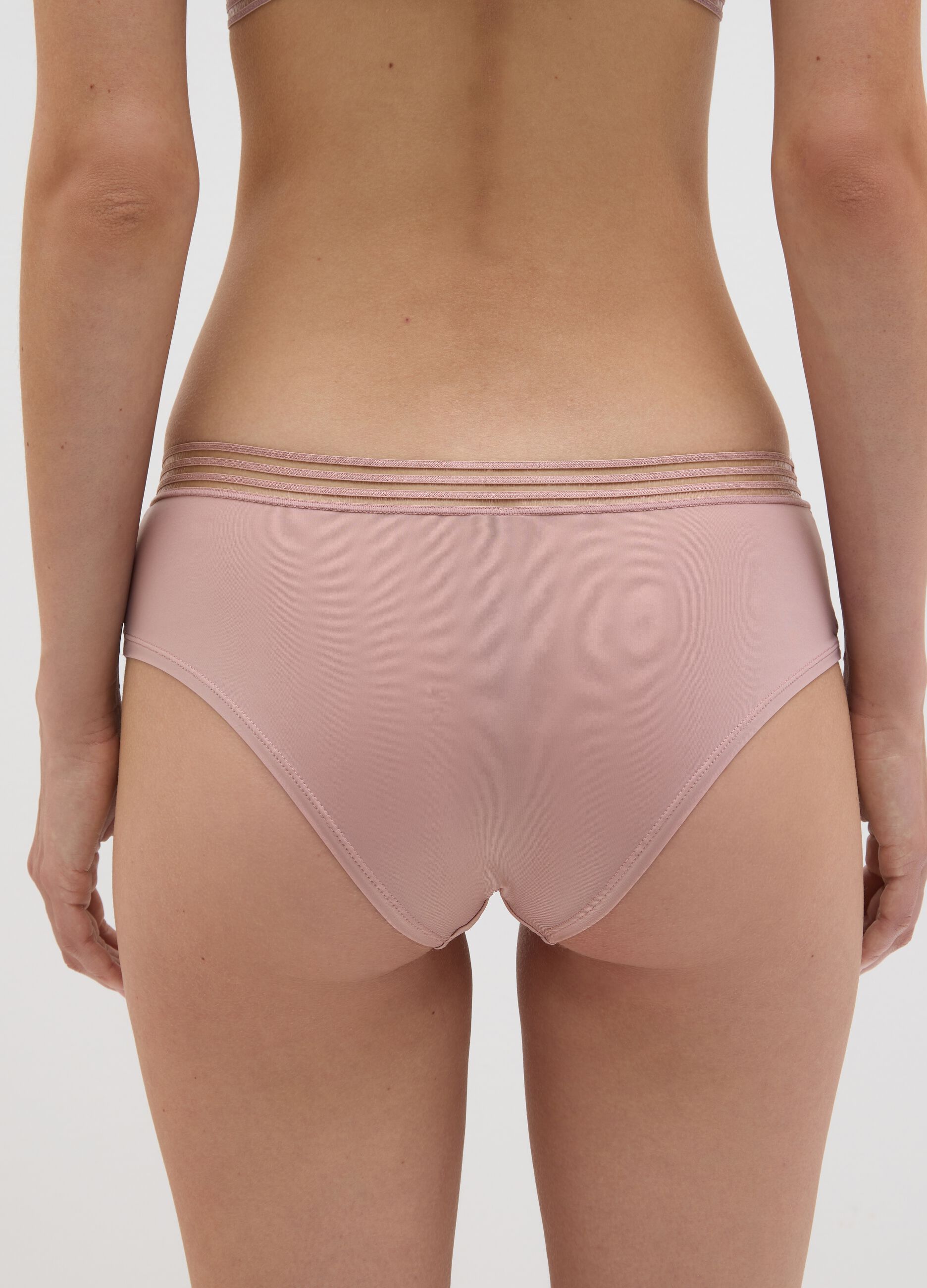 Culotte in microfibra con elastico rigato