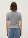 Grey viscose blend regular fit polo shirt_1