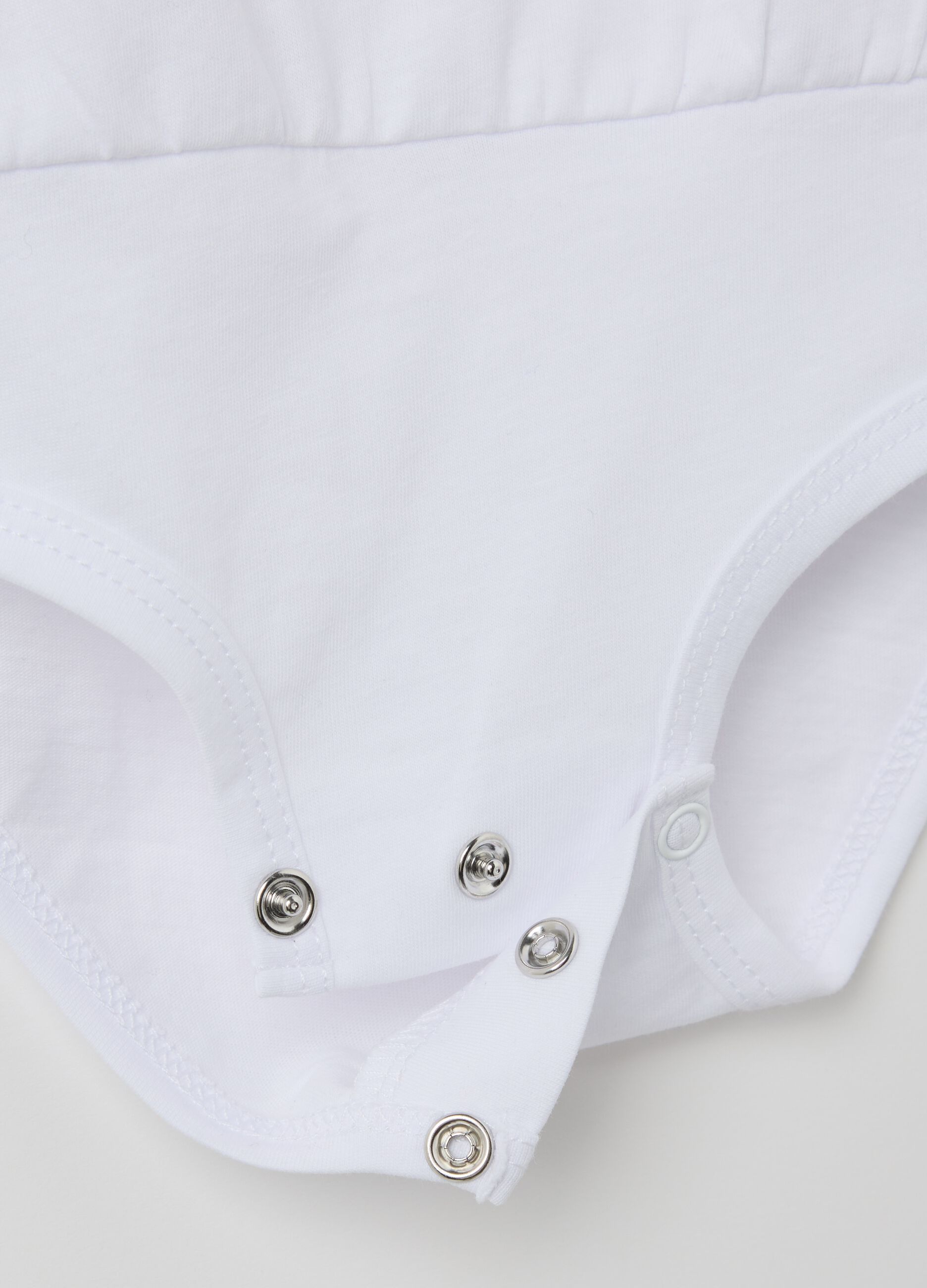 White bodysuit for newborn with Minnie Mouse print