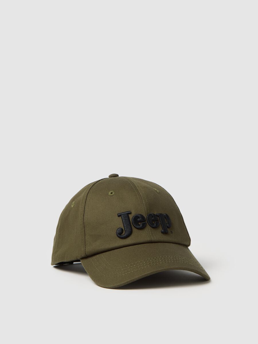 Men's green pure cotton cap with Jeep logo_0