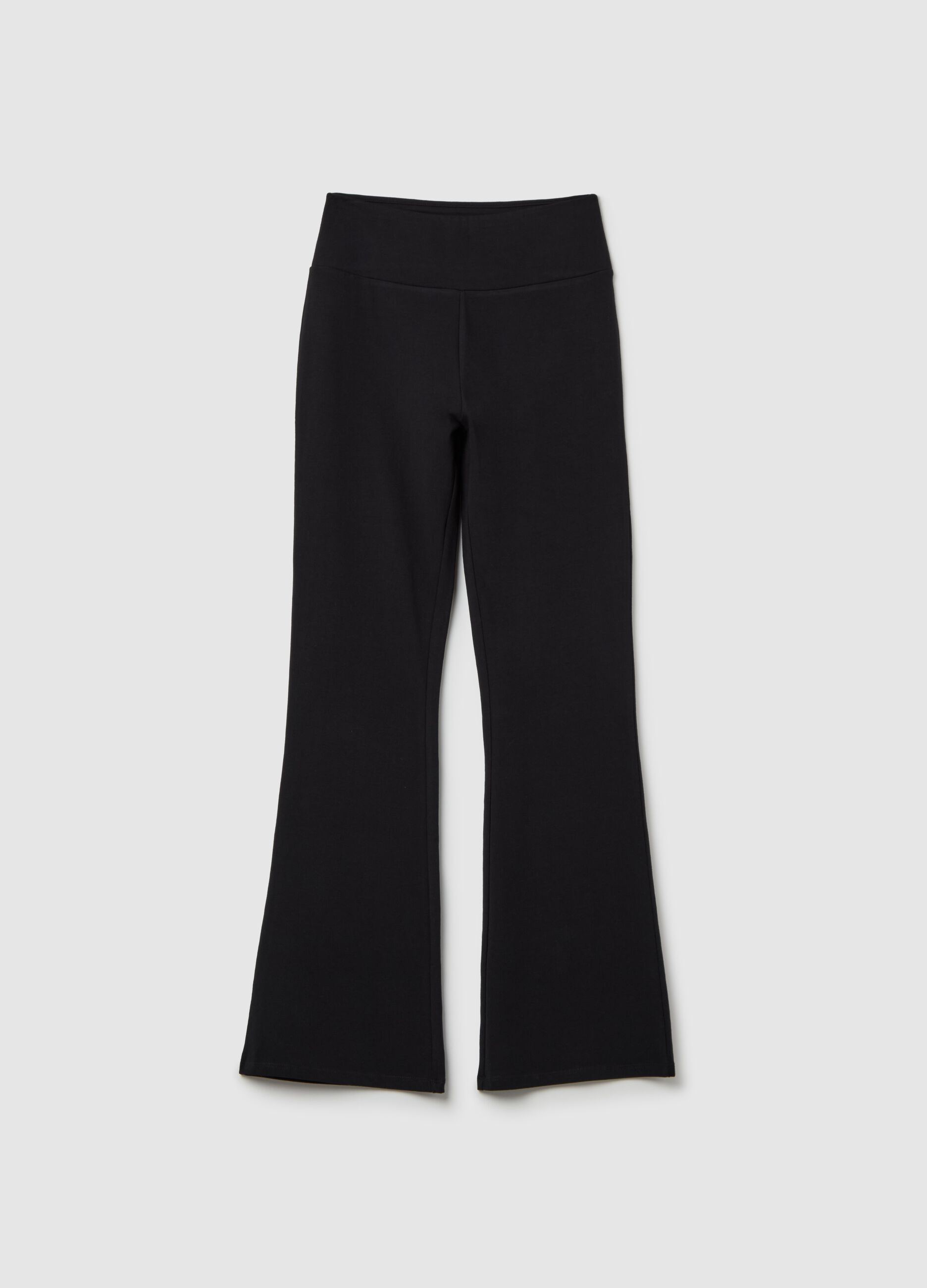 Essential flare-fit stretch cotton leggings