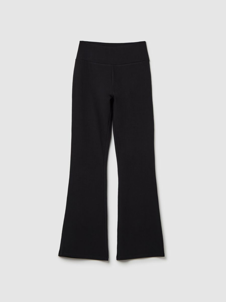 Essential flare-fit stretch cotton leggings_4