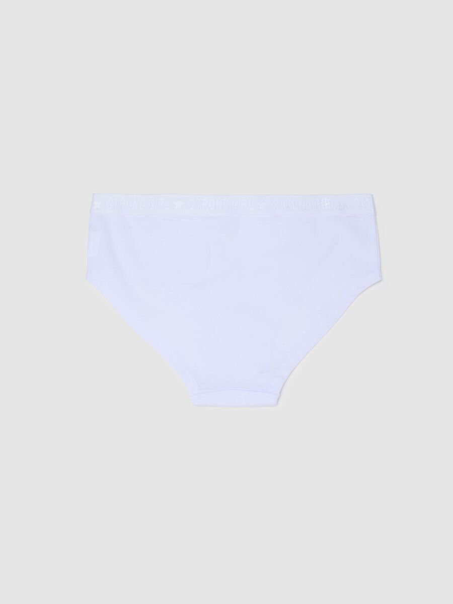 Girls' White Cotton Regular Fit Knickers_1