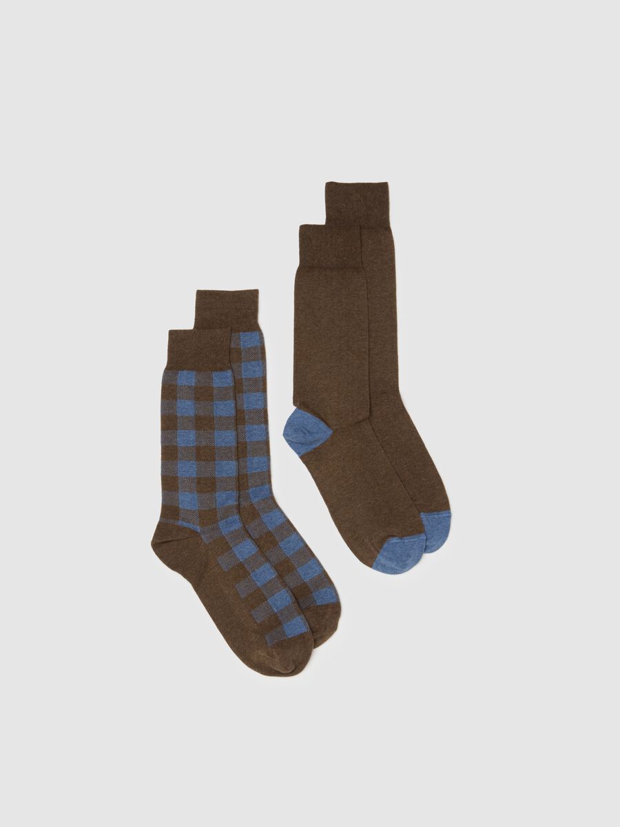 Two-Pack Multicolour Stretch Cotton Socks_0
