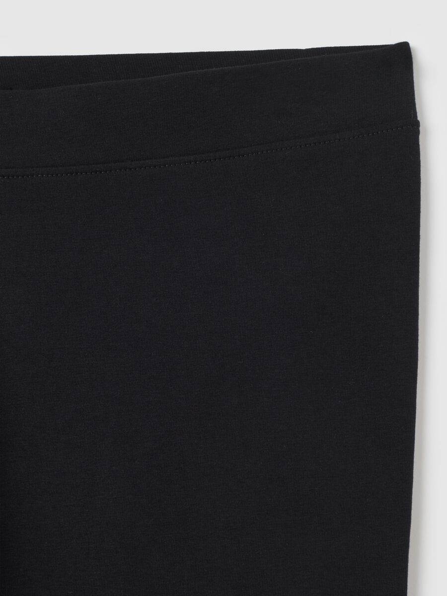 Black Stretch Cotton Skinny Leggings_5