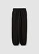 Black cotton-blend joggers with elasticated waistband, regular fit_1