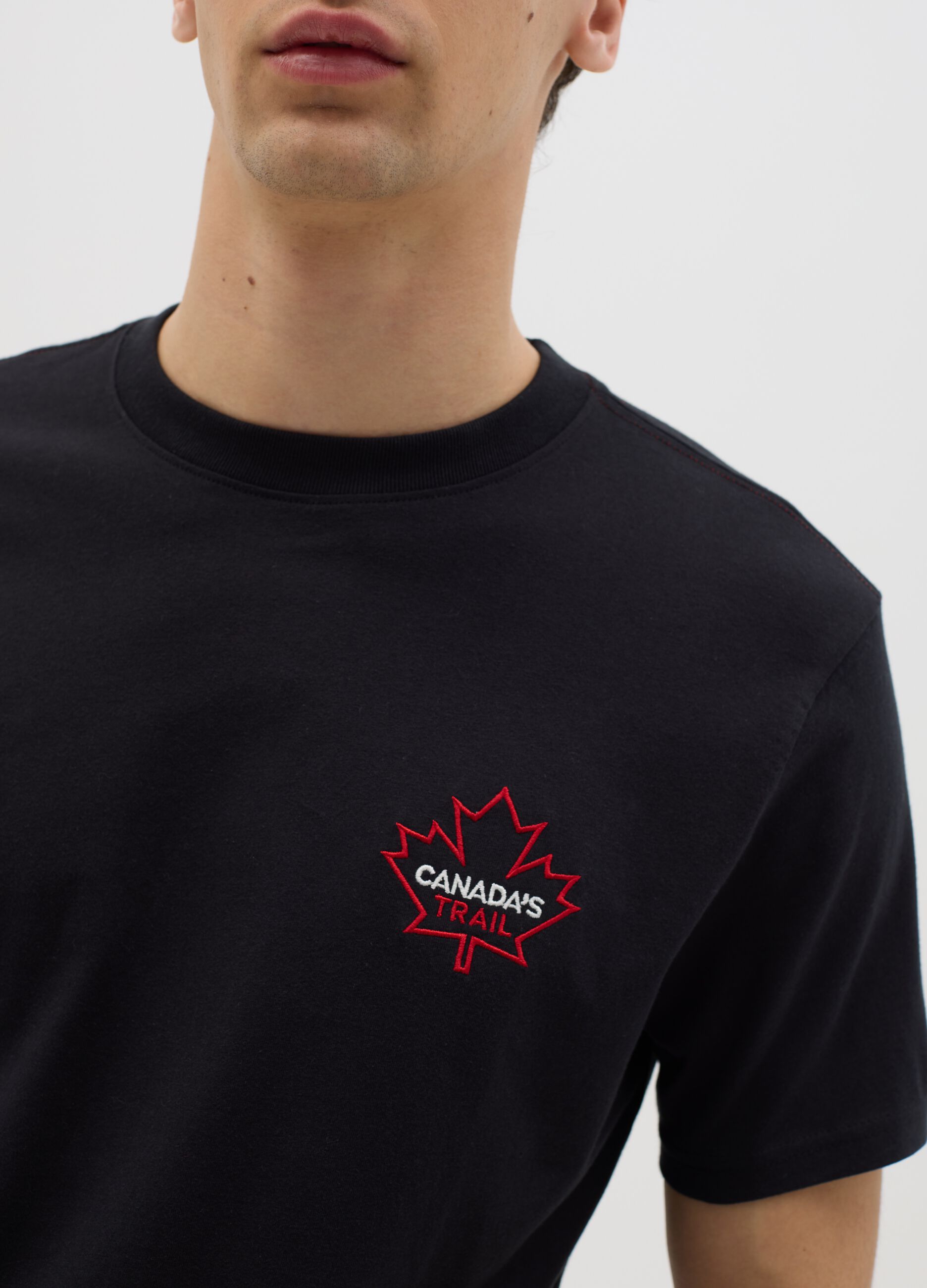 Canada's Trail black T-shirt with logo