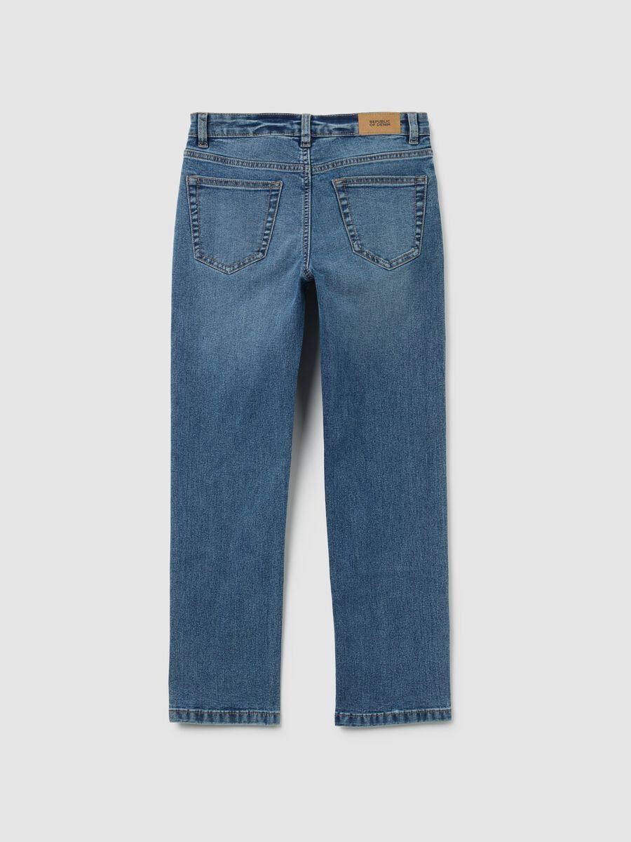 Jeans da ragazzo in denim blu regular fit_1