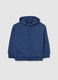 Kids' blue sweatshirt in pure cotton oversized fit with zip_0