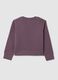Felpa da bambina in puro cotone viola regular fit_1