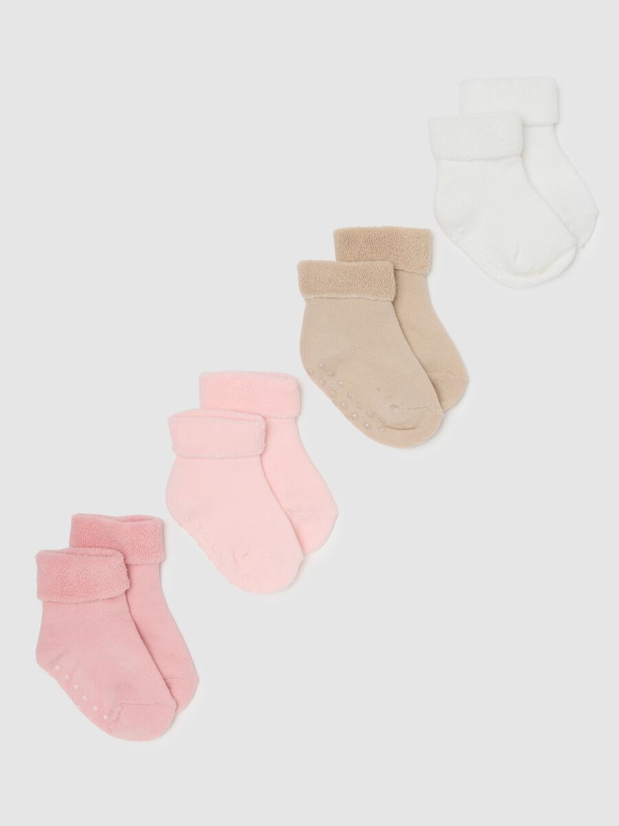 Cotton multicolour elasticated socks set for girls_0