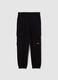 Boys' black joggers in pure cotton with relaxed fit_3