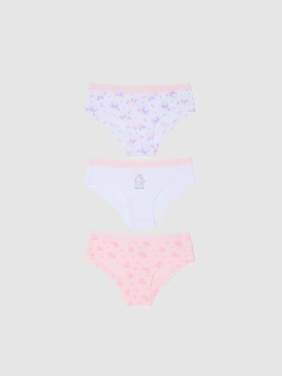 Set of girl's cotton multicoloured regular fit slip tripack_0