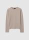 Beige long-sleeve stretch top_4