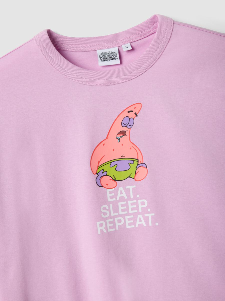 T-shirt in puro cotone rosa regular fit con stampa Patrick Star_1