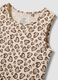 Beige pure cotton mini dress with heart print_2