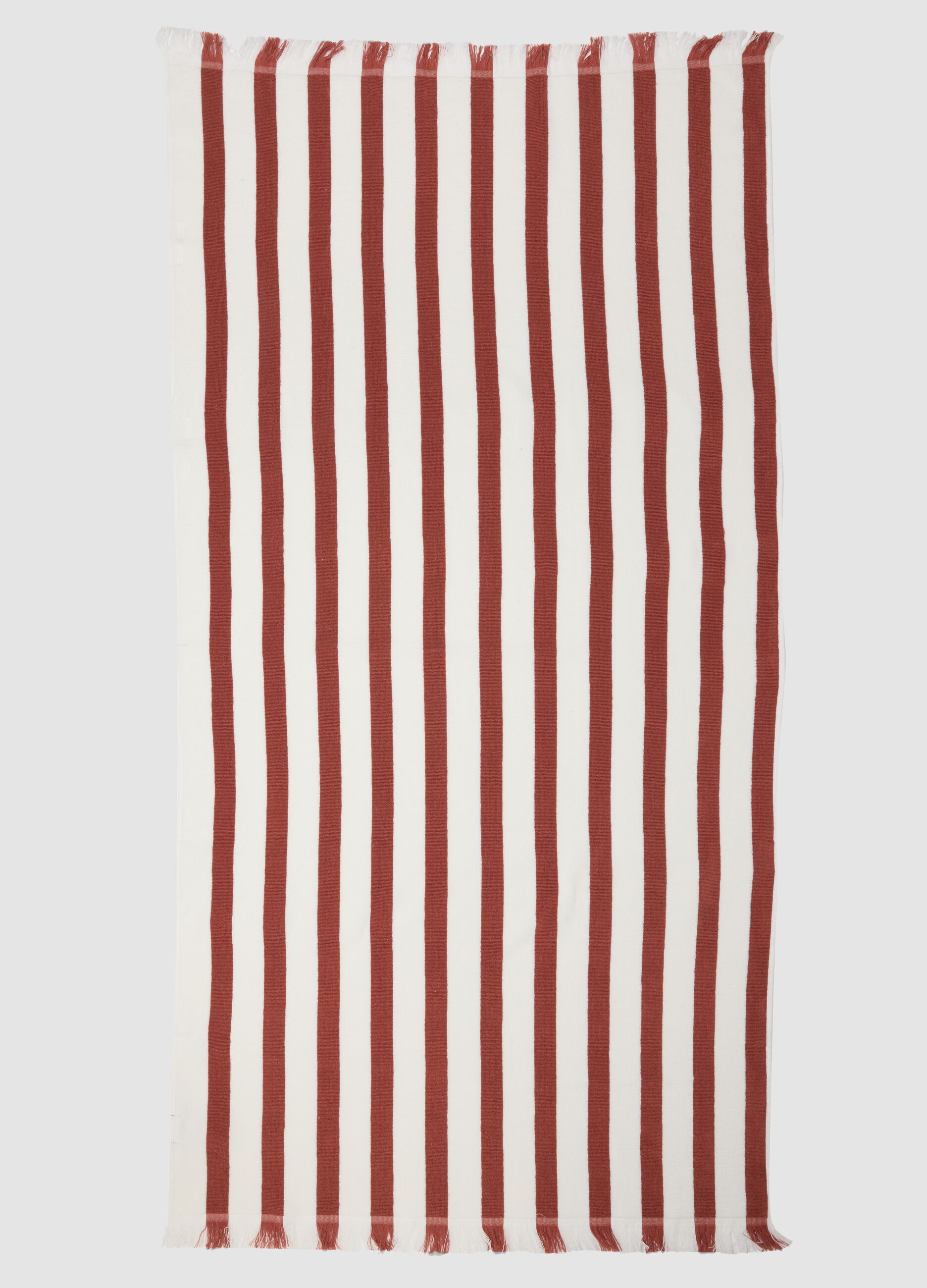 Telo mare multicolor in puro cotone a righe