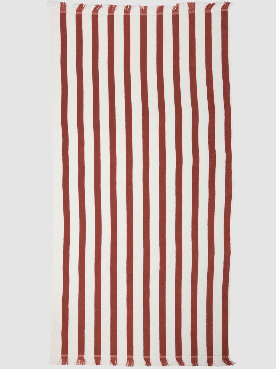 Telo mare multicolor in puro cotone a righe_2