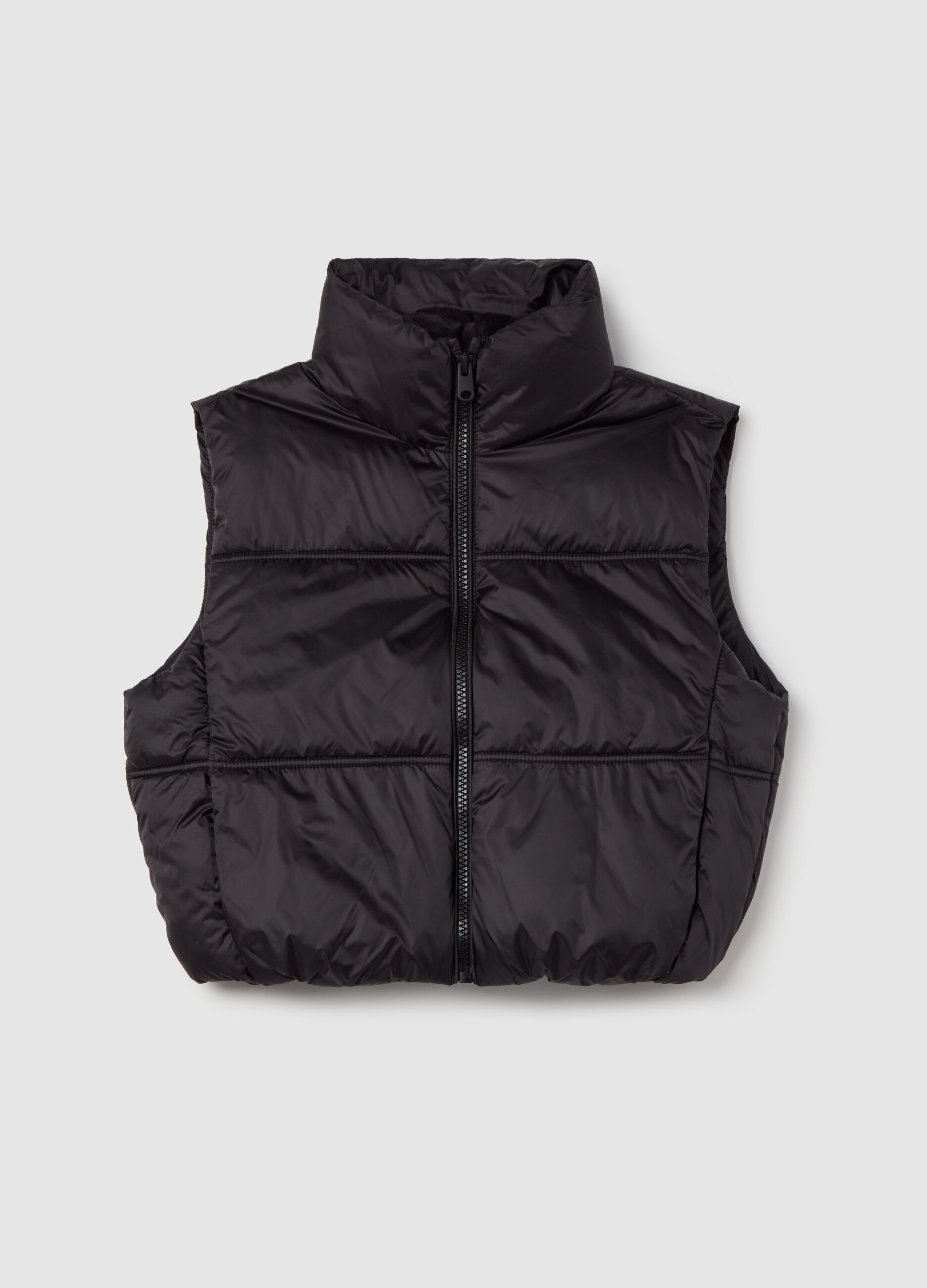 Quilted gilet in water-repellent fabric