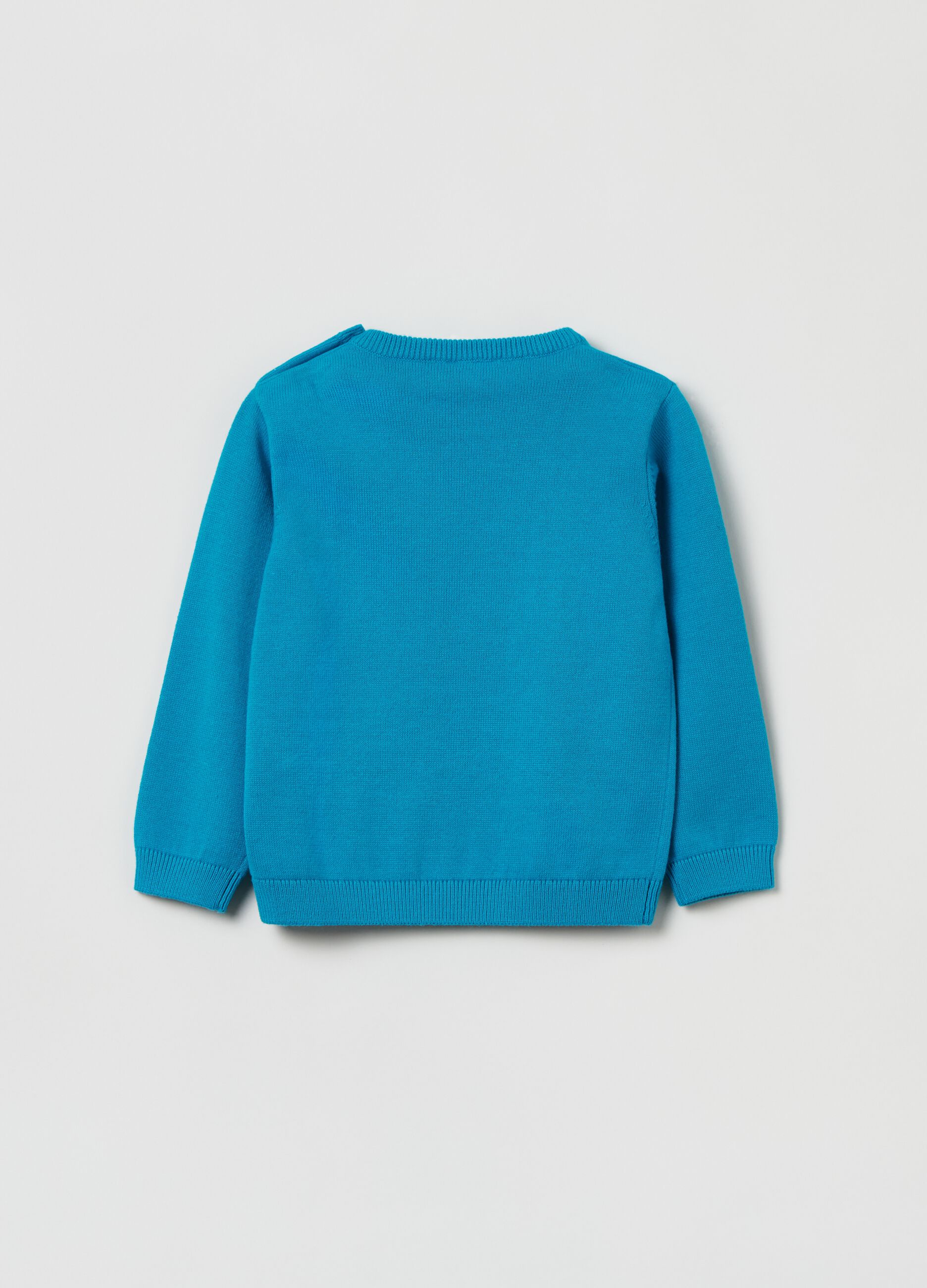 Pullover in cotone tinta unita_1
